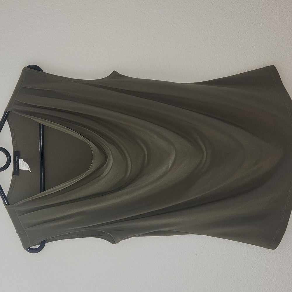 Jennie & Marlis Olive Green Draped Top